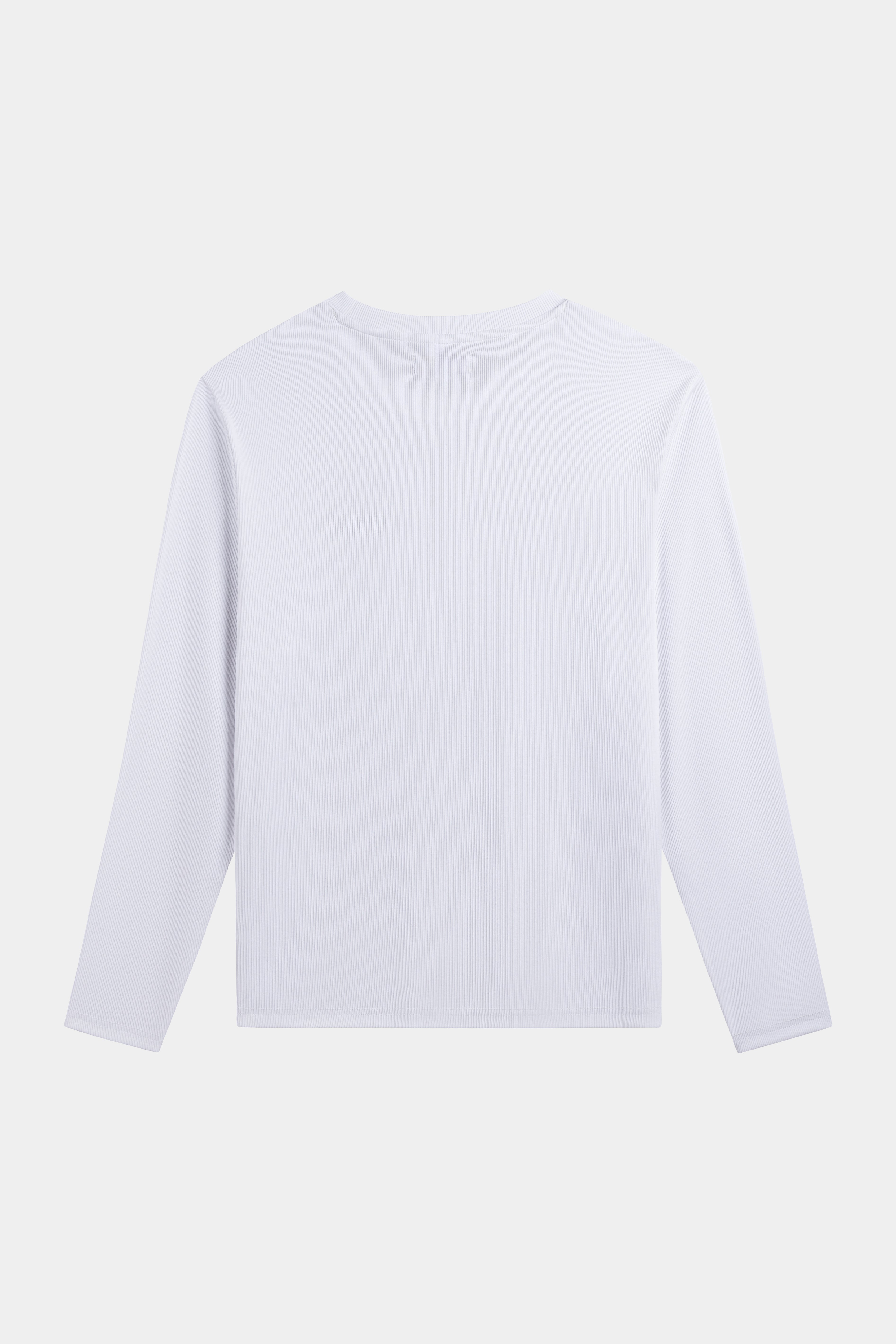 FLOWER RIB LONGSLEEVE WHITE