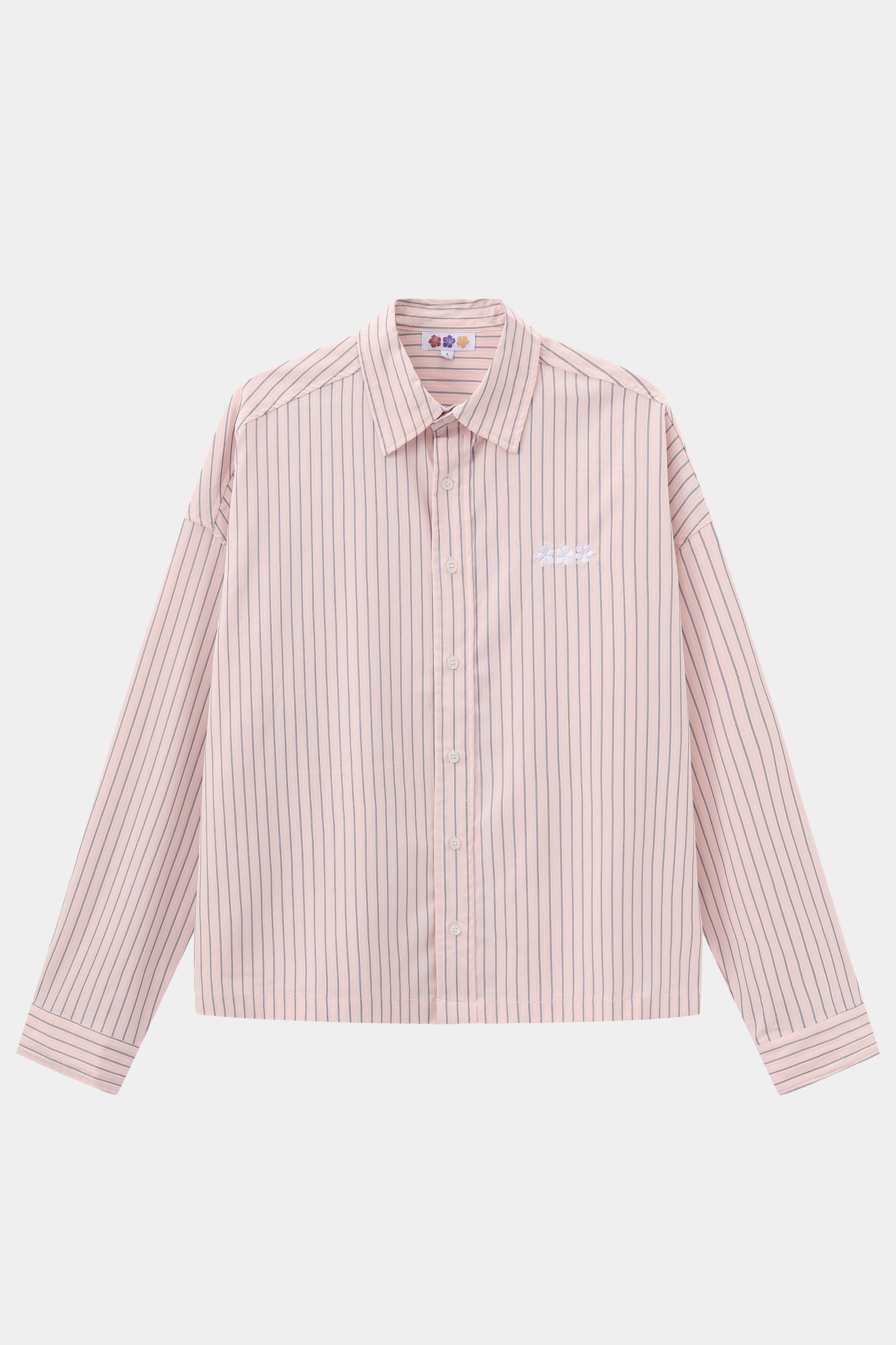 FLOWER STRIPED SHIRT
