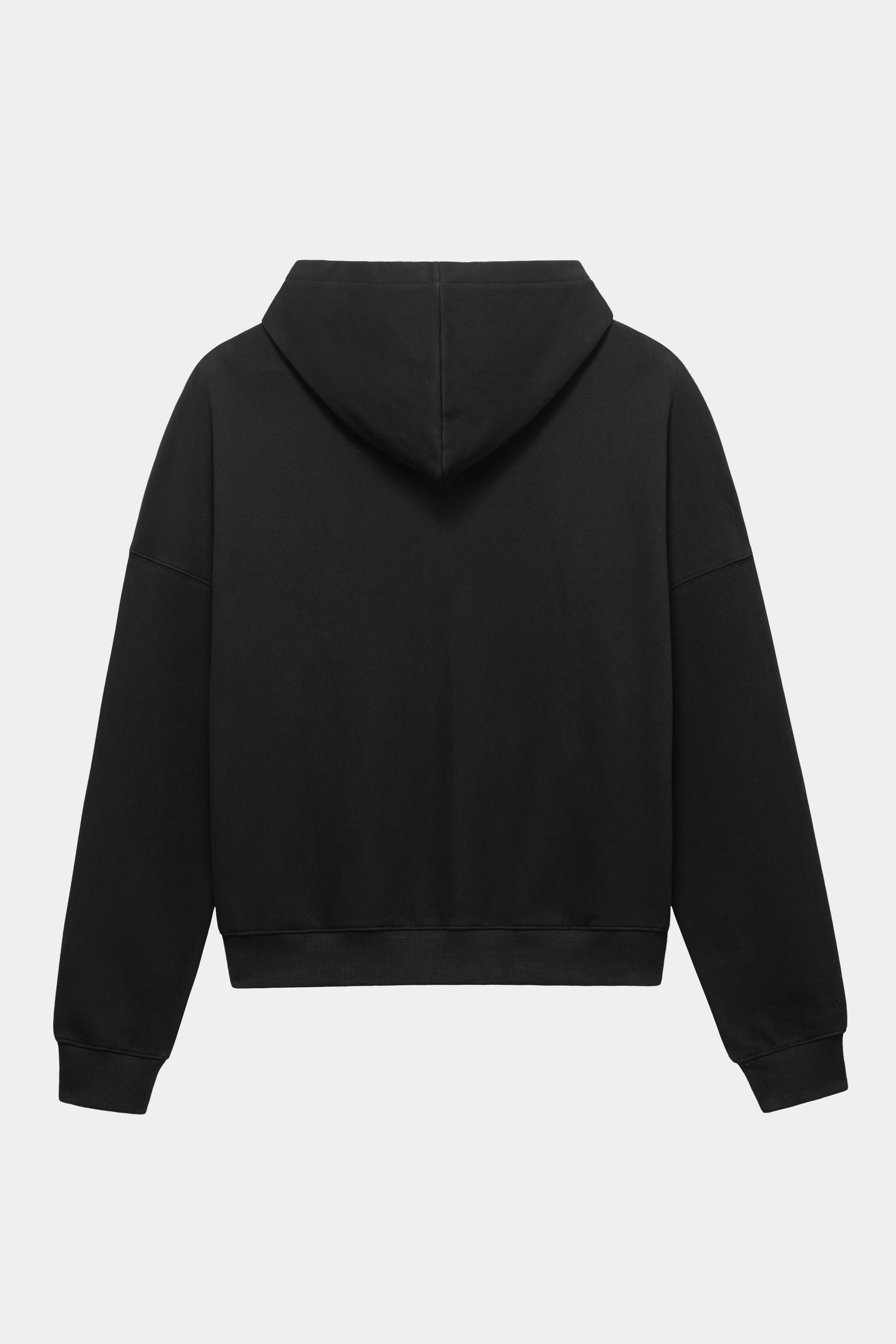 PEARL ZIP HOODIE BLACK