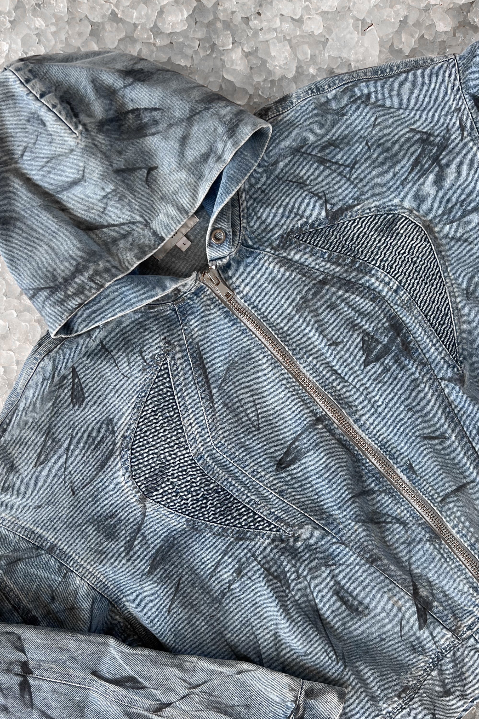 PAINTED DENIM JACKET BLUE