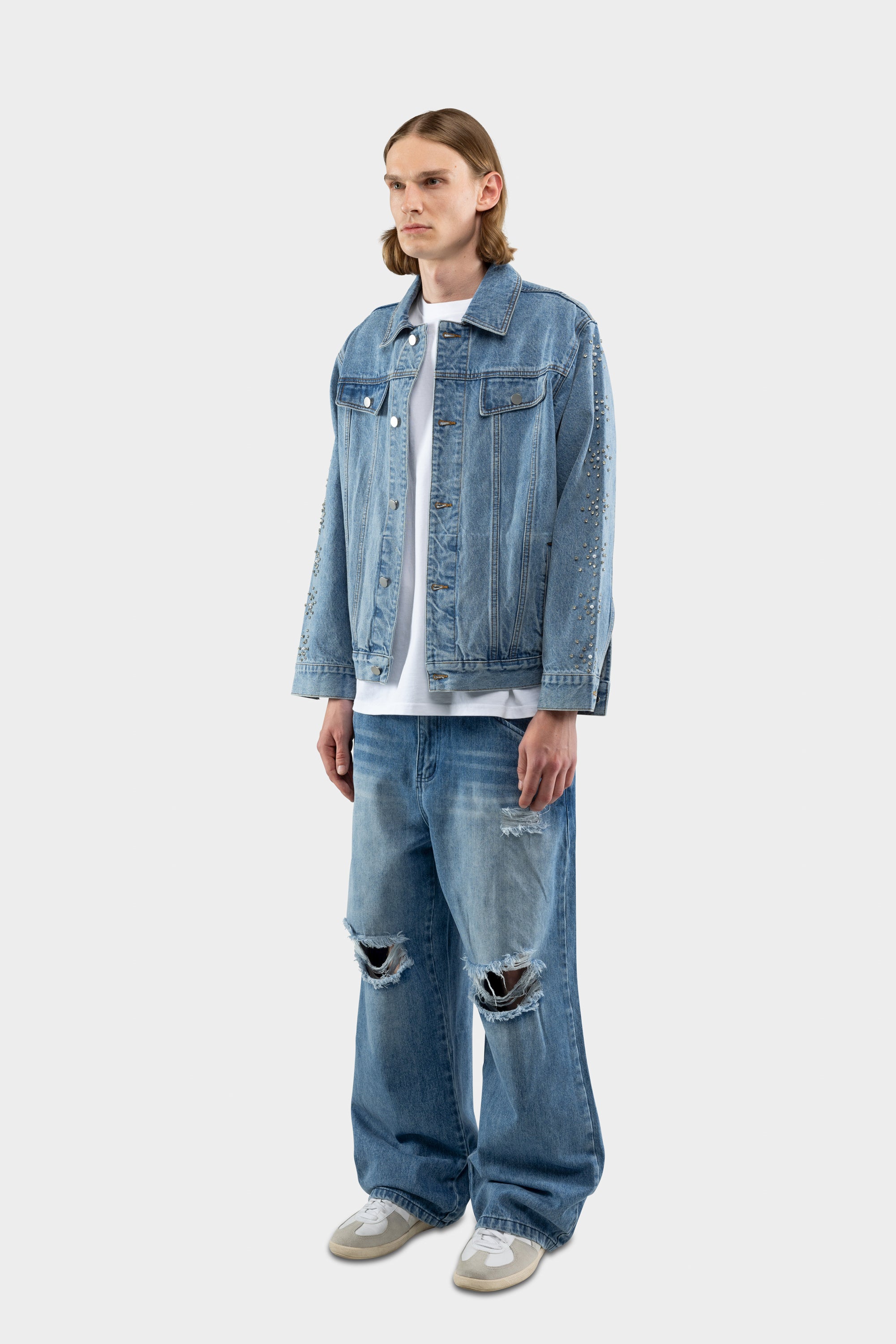 RIPPED DENIM BLUE