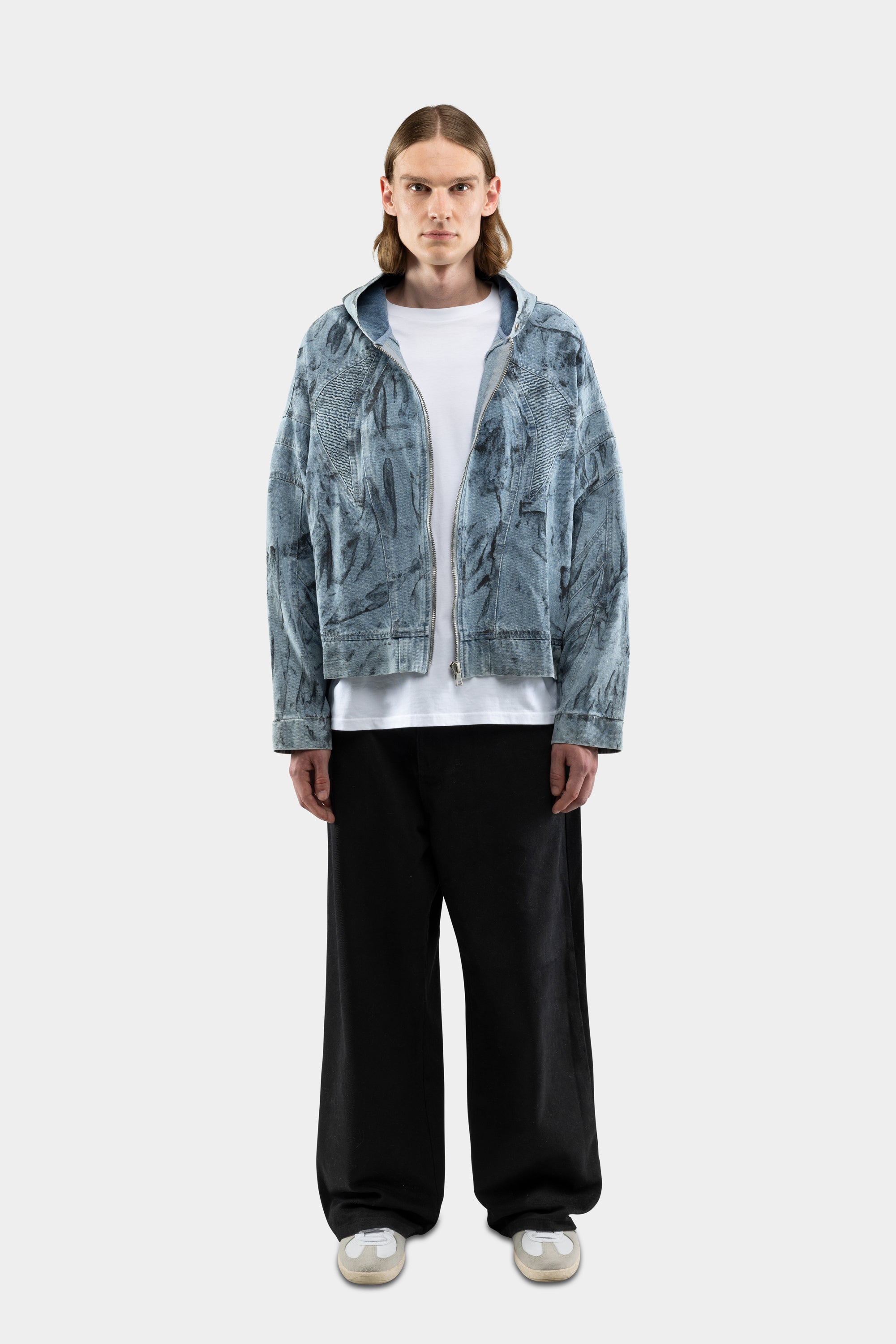 PAINTED DENIM JACKET BLUE