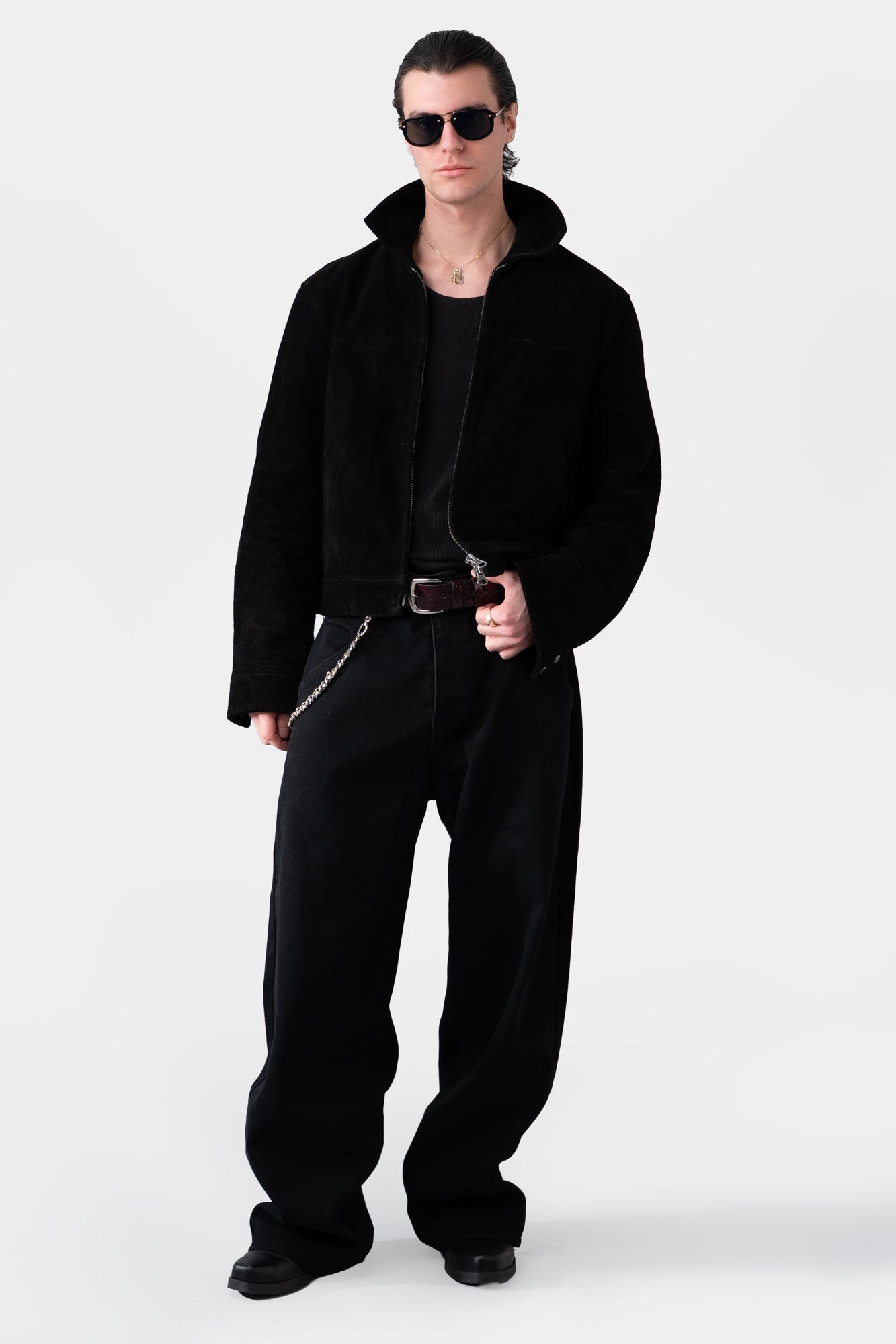 OSTRICH TEXTURE BELT RED