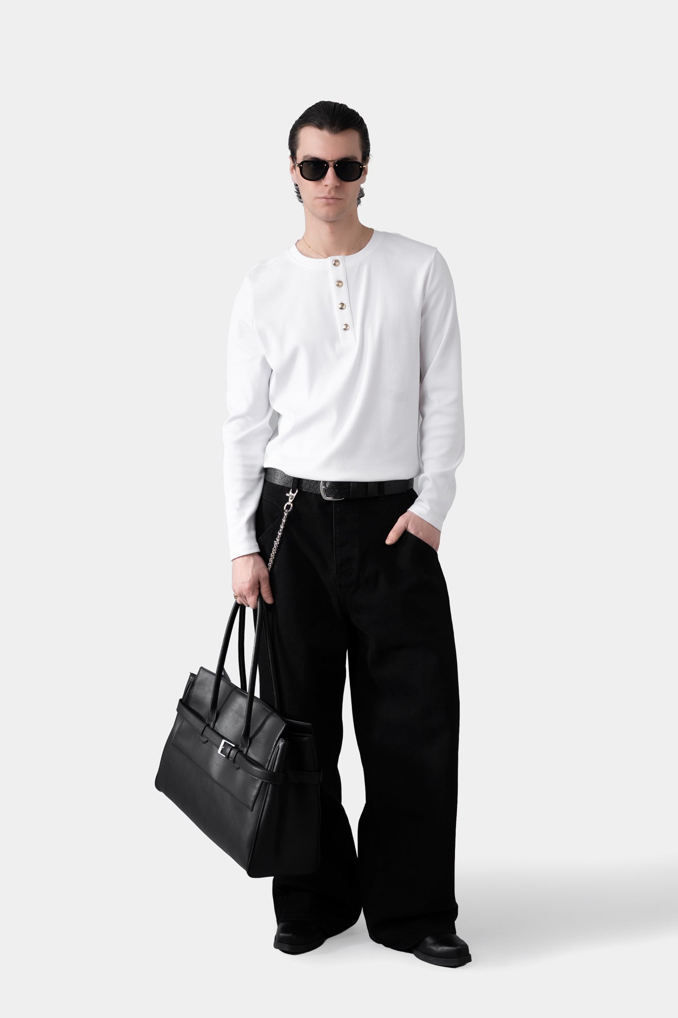 HENLEY SHIRT WHITE