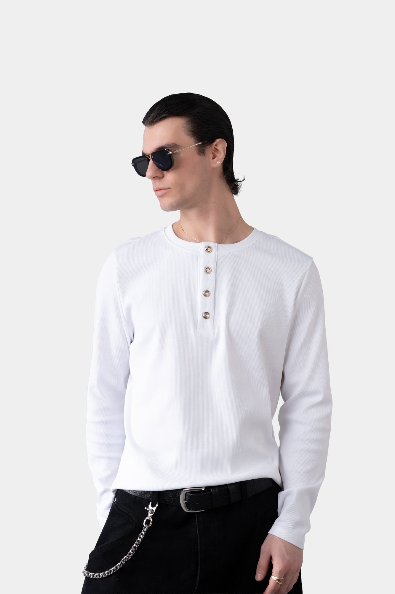 HENLEY SHIRT WHITE