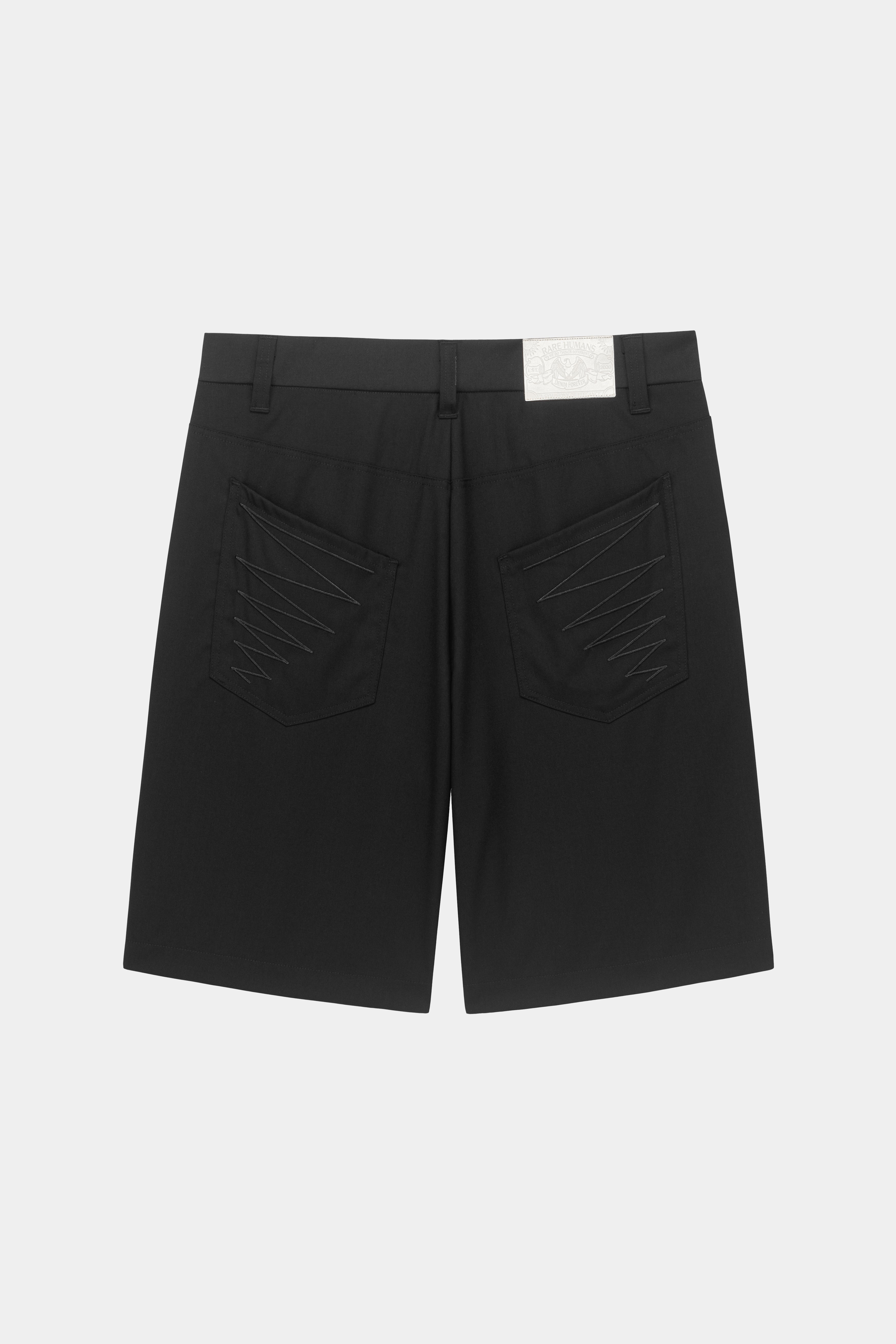 Schwarze Anzugshorts