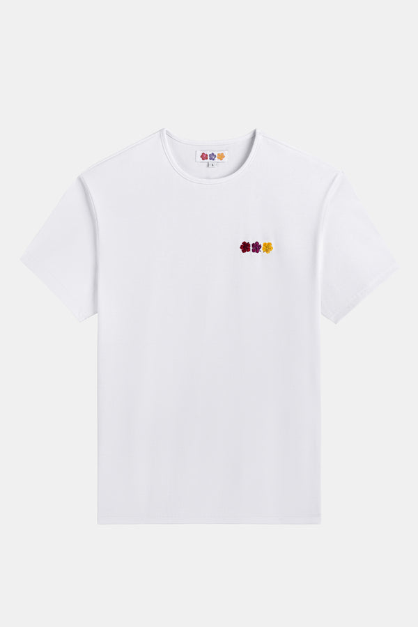 FLOWER RIB T-SHIRT WHITE