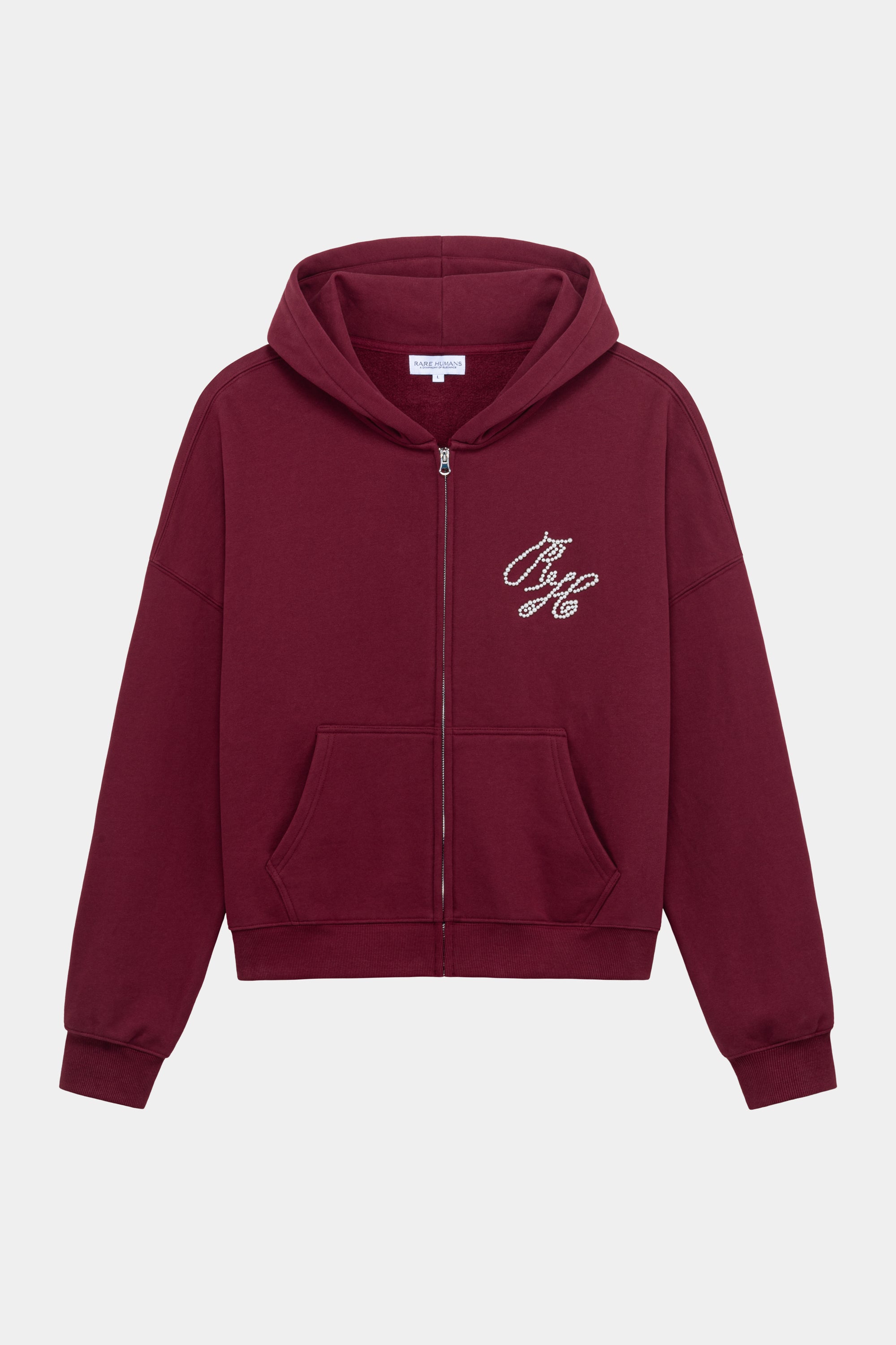 PEARL ZIP HOODIE RED