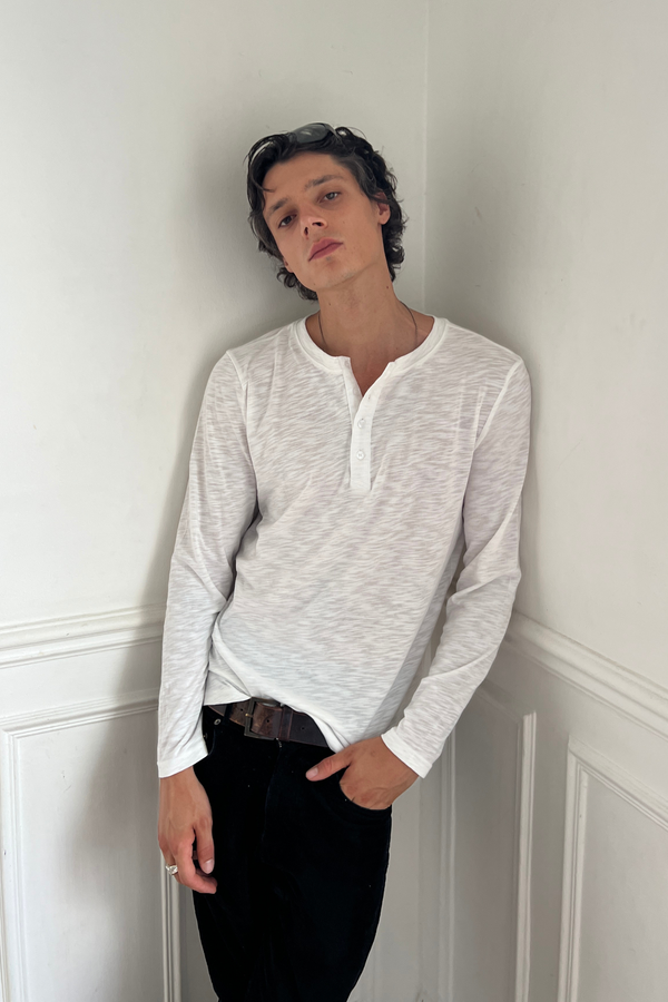 ULTRALIGHT HENLEY WHITE