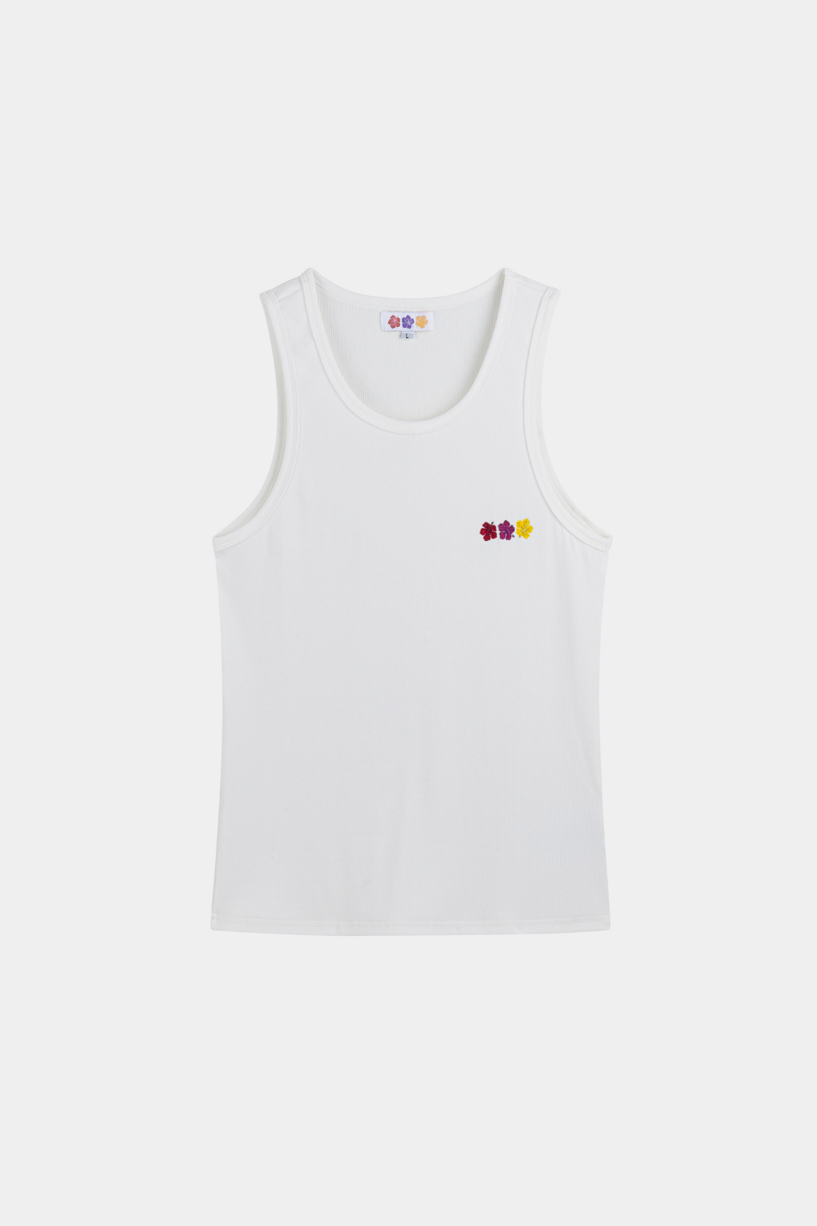 FLOWER TANKTOP WHITE