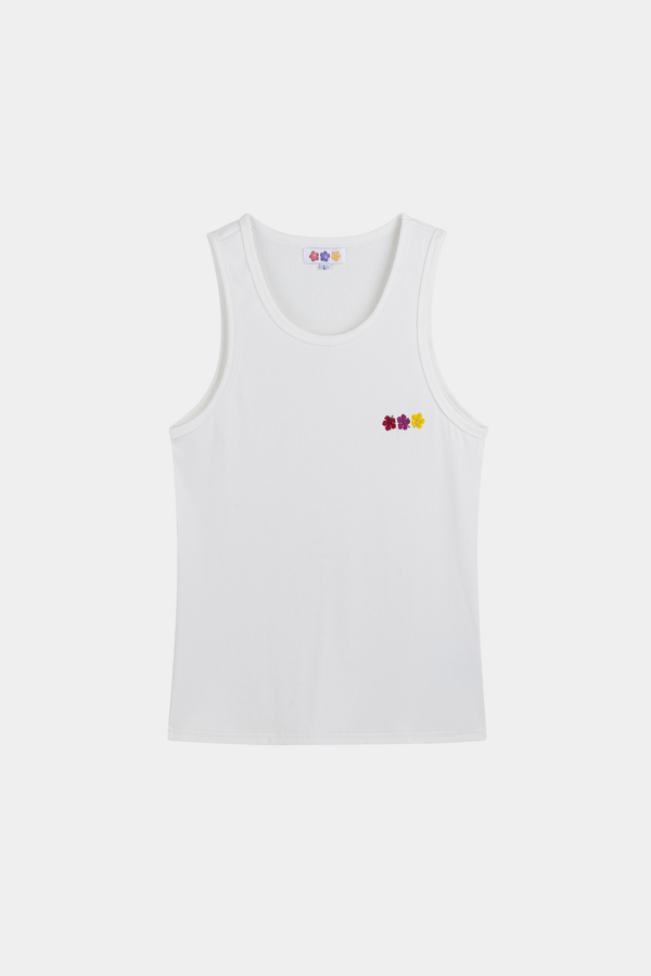 FLOWER TANKTOP WHITE