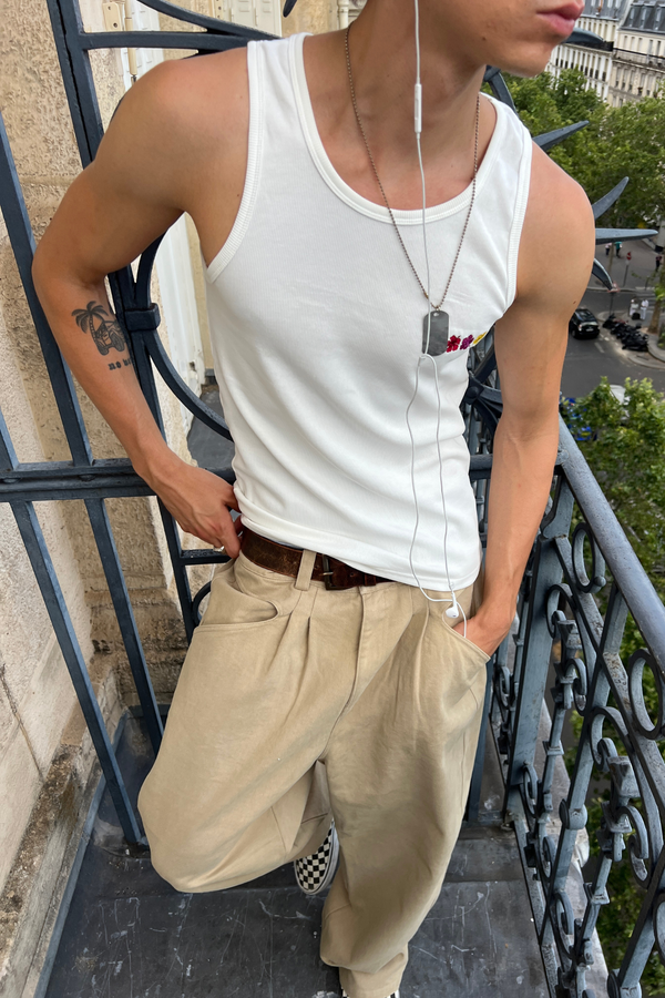 FLOWER TANKTOP WHITE