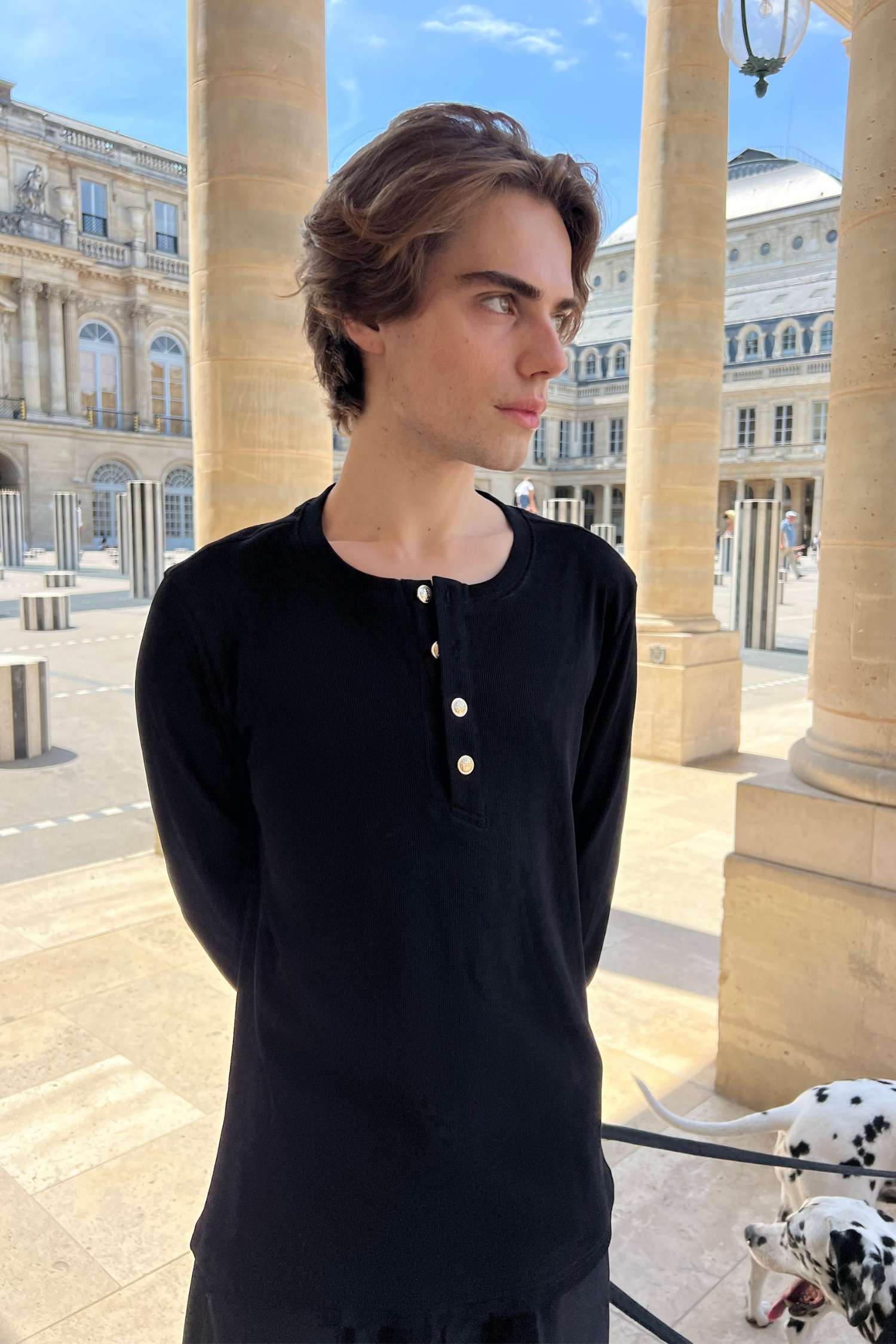 HENLEY SHIRT BLACK