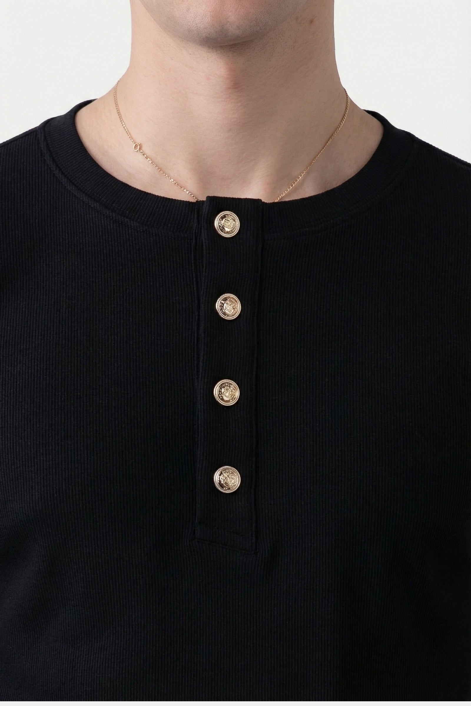 HENLEY SHIRT BLACK