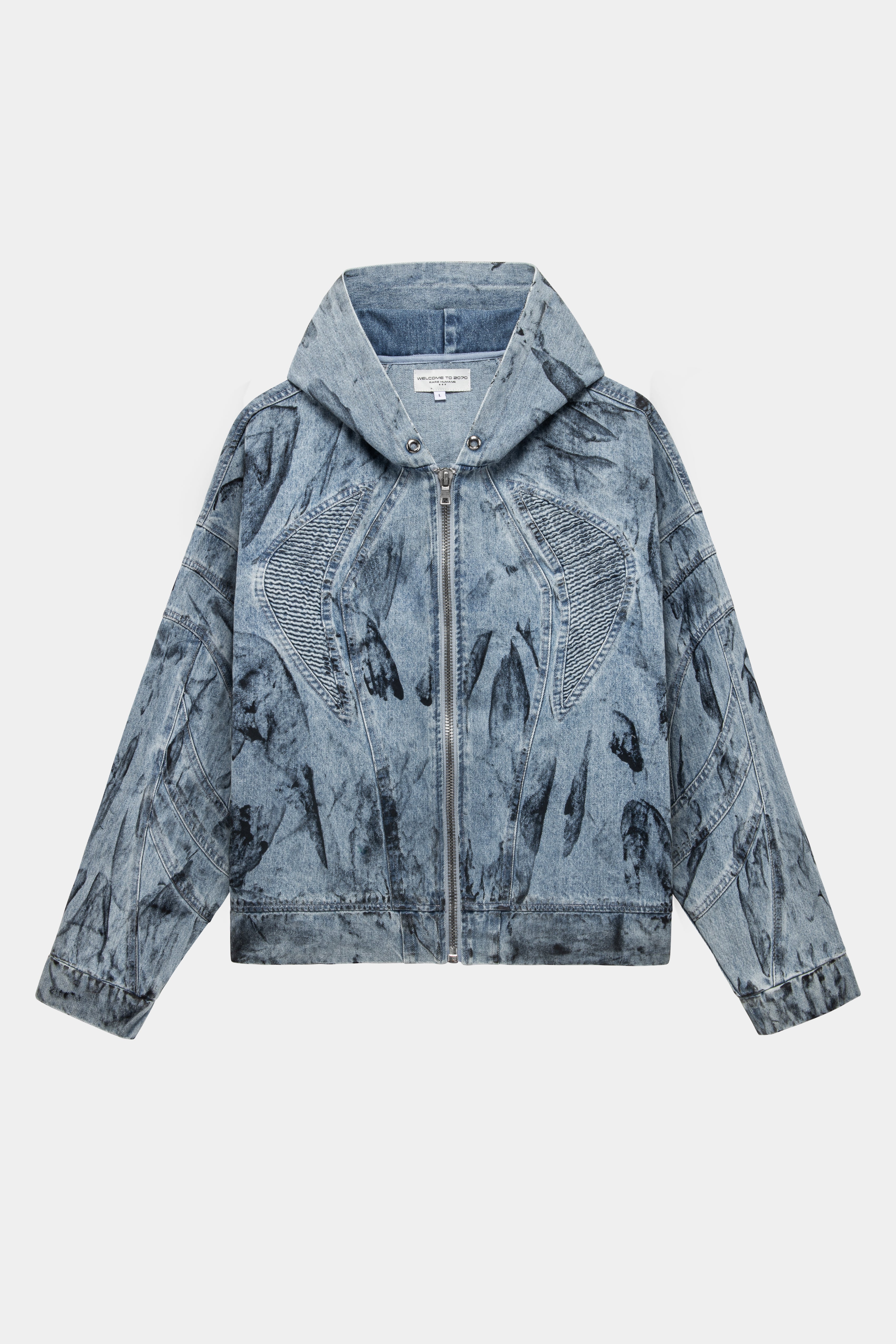 PAINTED DENIM JACKET BLUE