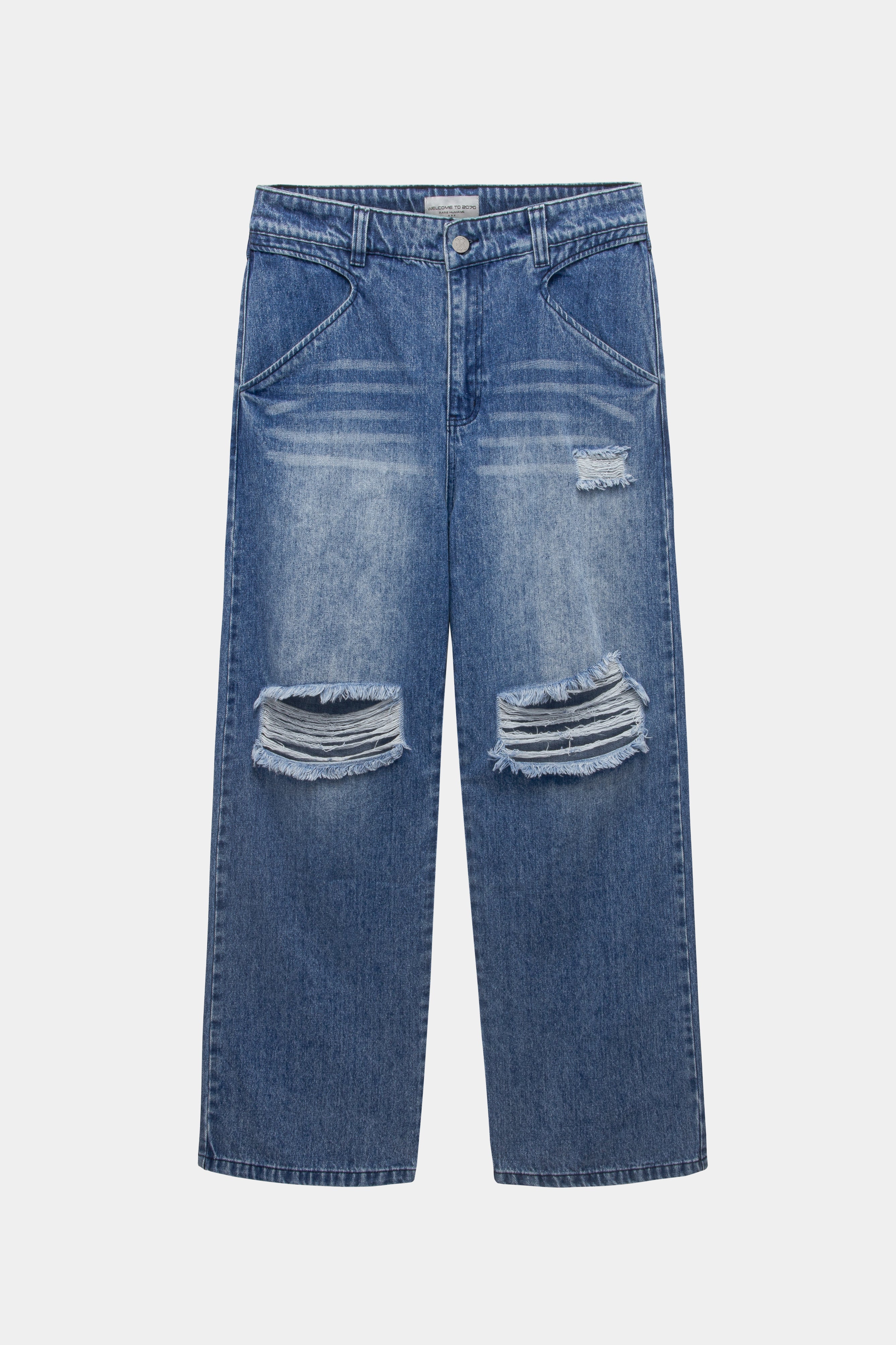 RIPPED DENIM BLUE