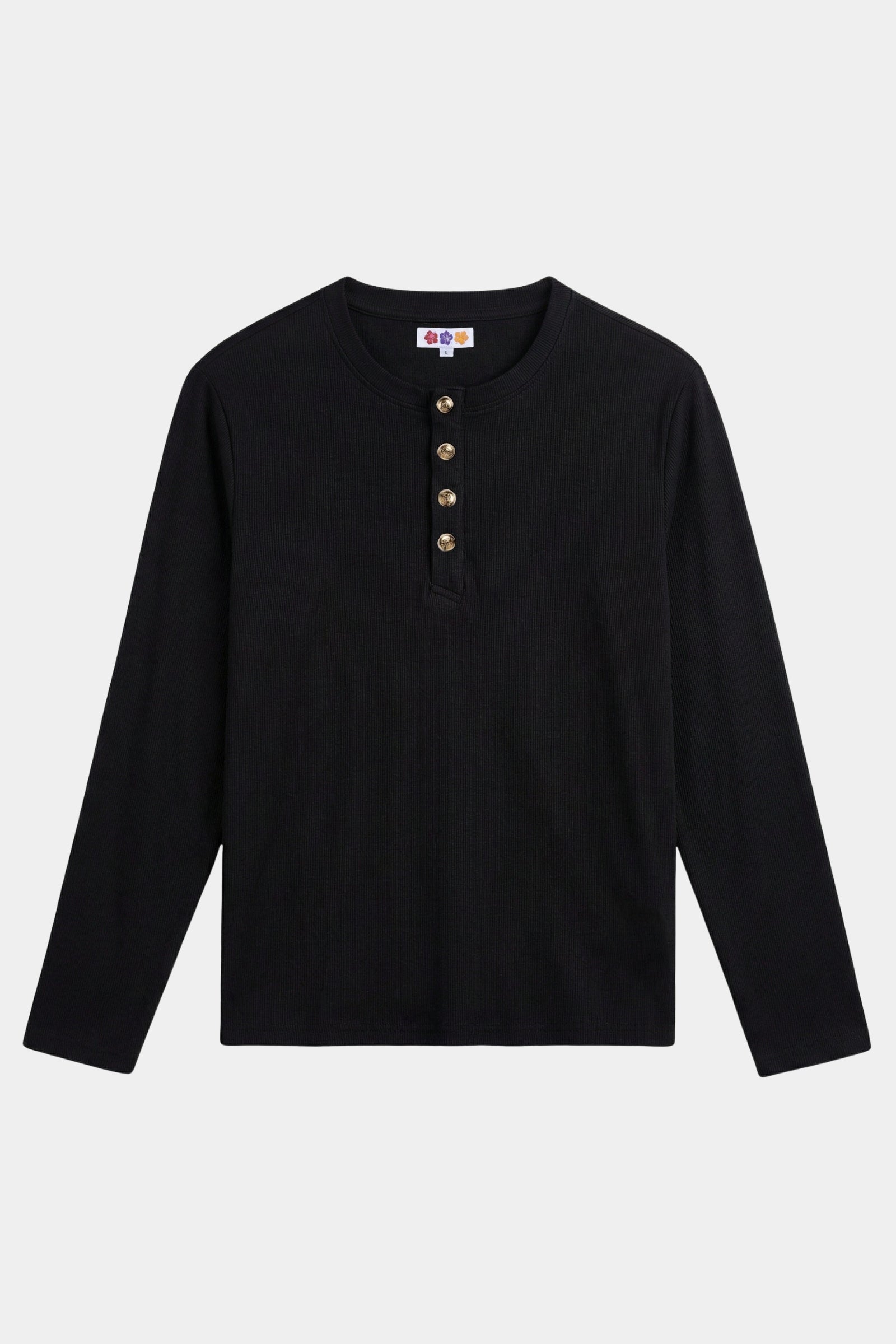 HENLEY SHIRT BLACK