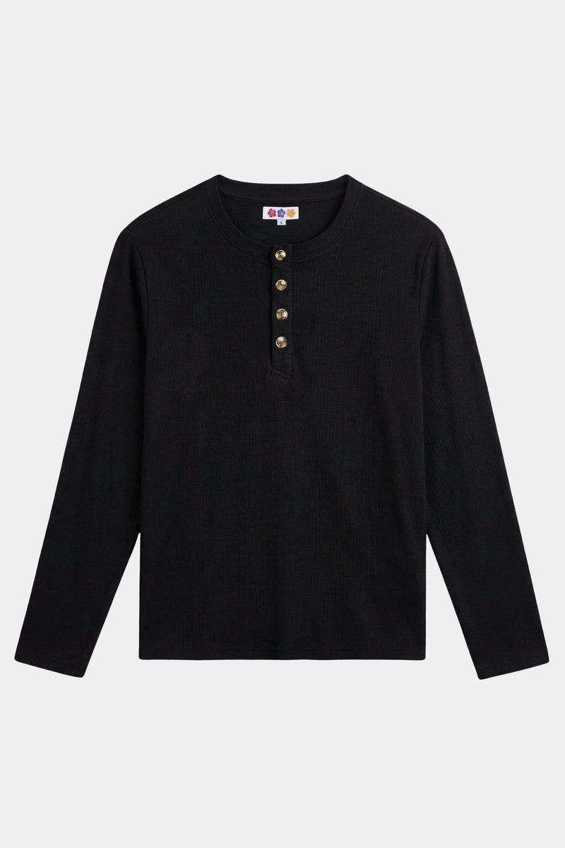 HENLEY SHIRT BLACK