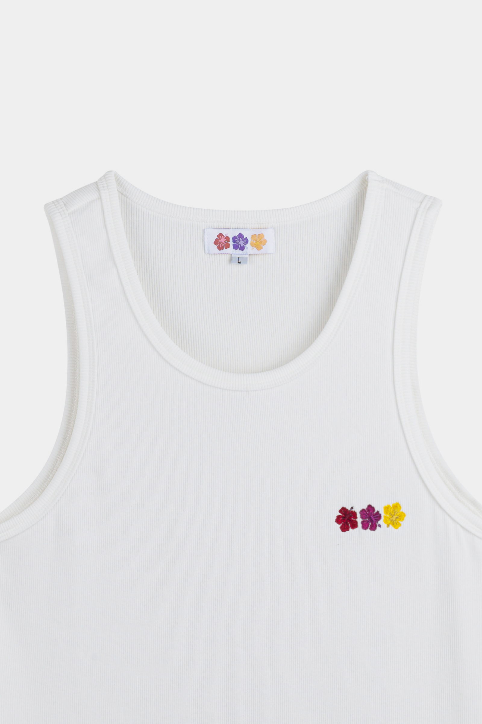 FLOWER TANKTOP WHITE