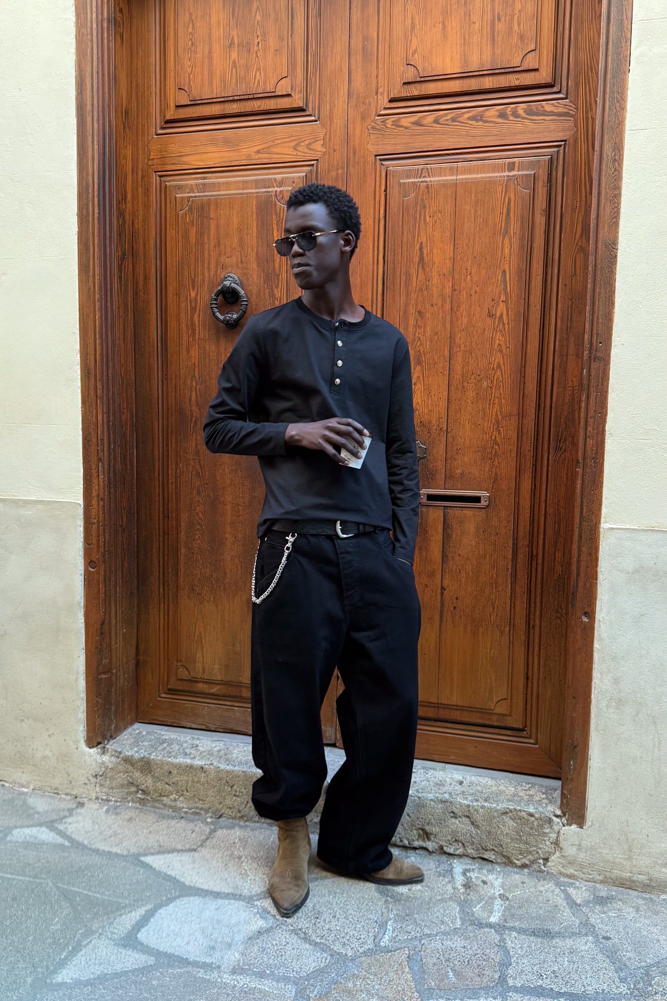 HENLEY SHIRT BLACK