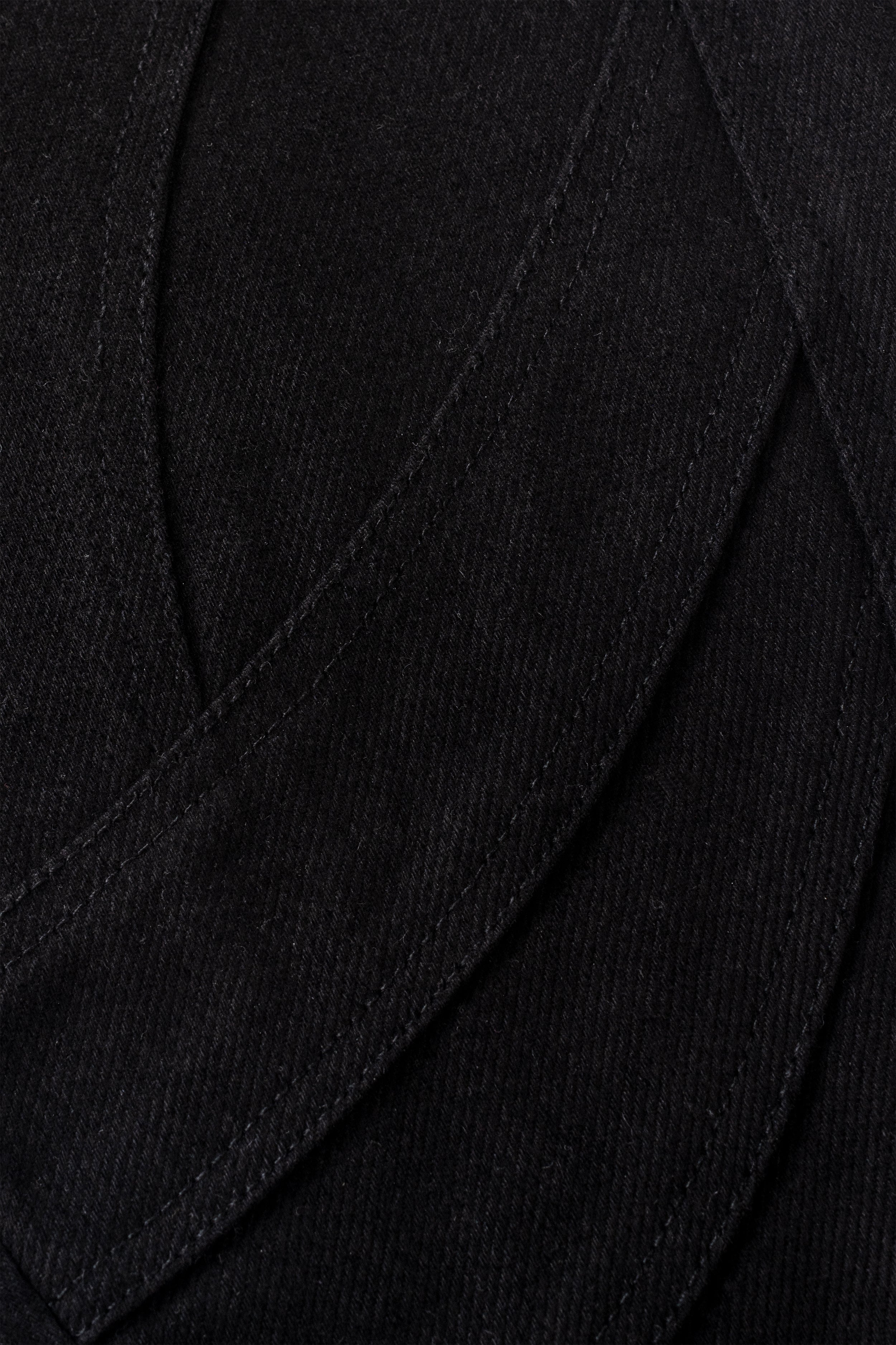 DENIM ZIP HOODIE BLACK